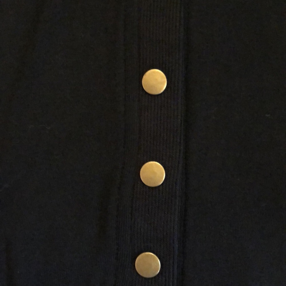 Long Sleeve Snap Button Down Solid Color Knit Rib… - image 7